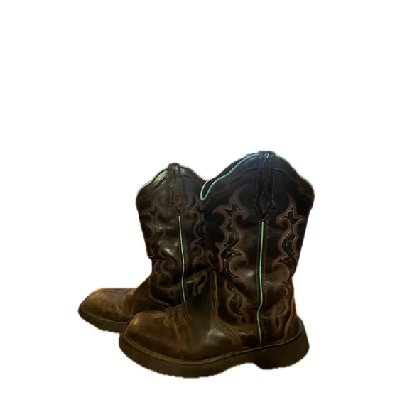 Justin Boots Shoes - Justin Gypsy Raya GY2900 Western Cowgirl Boots Teal Stitch Size 10